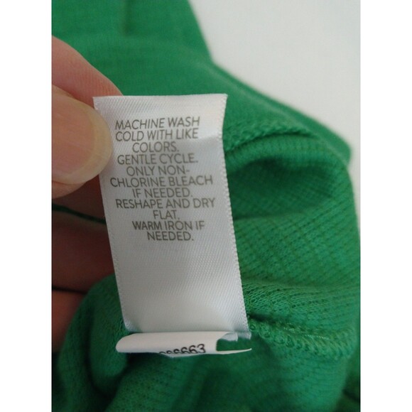 J. Jill Women's Green Knit Pullover Sweater Size L long cuffed sleeves - Picture 8 of 9